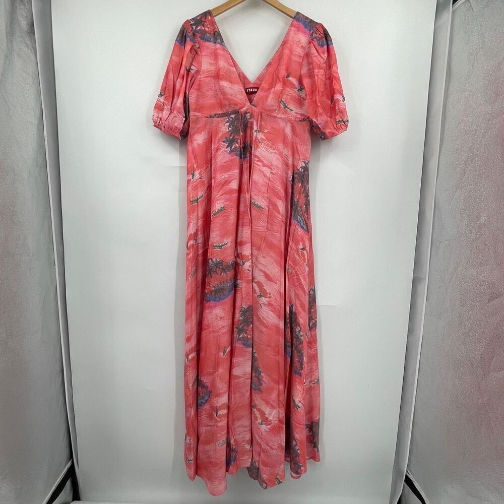 Staud Amaretti Island Tropical Print Maxi Dress size Medium
